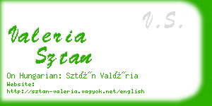 valeria sztan business card